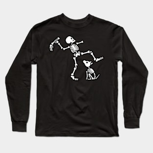 Go fetch bone dog skeleton arm hand Long Sleeve T-Shirt